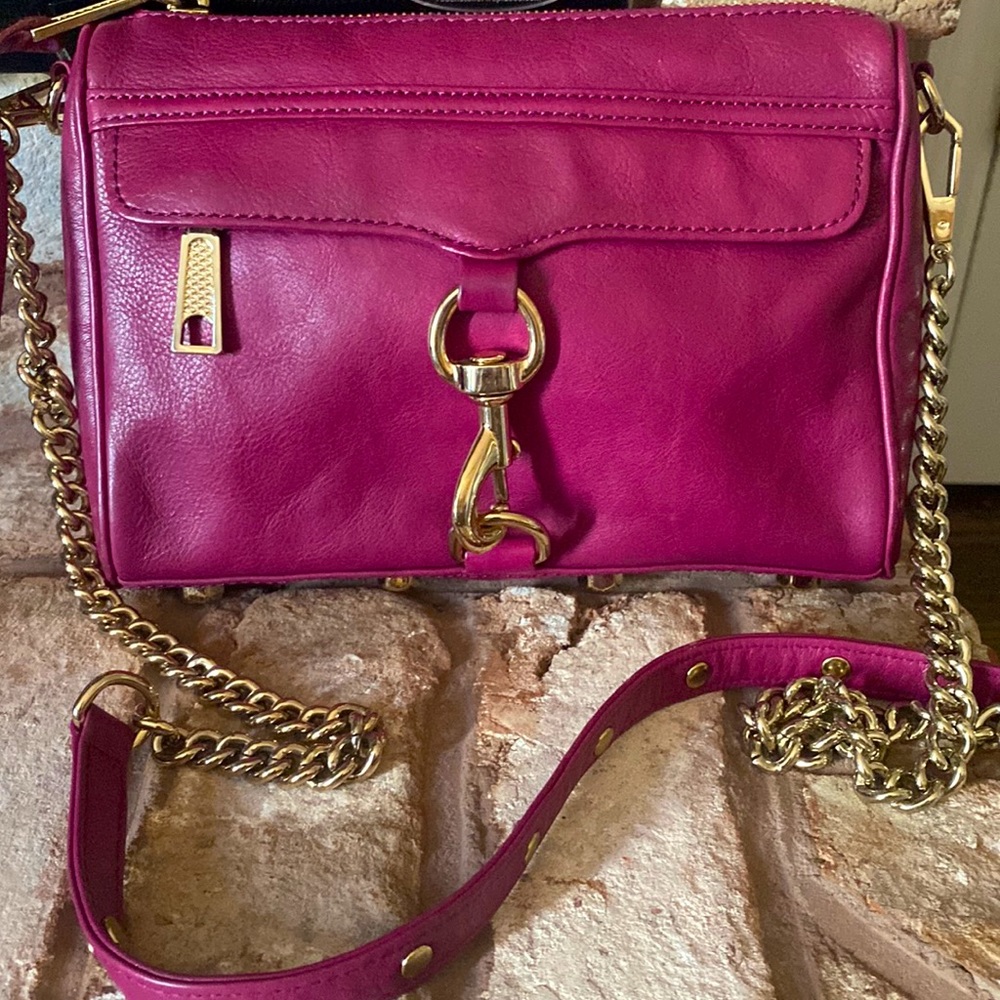Rebecca Minkoff Fuchsia Mini Mac Crossbody Bag